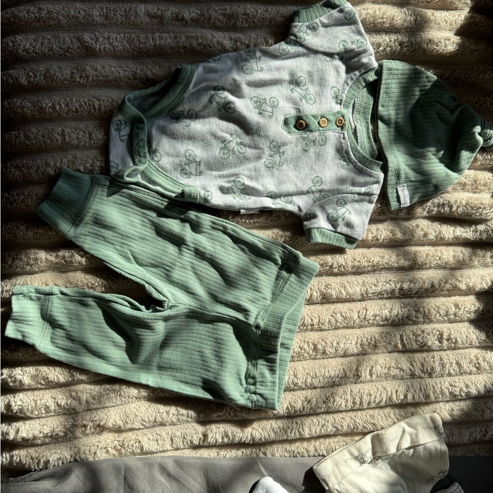 Ribbed Long Sleeve Baby Bodysuits - Picture 5 of 15